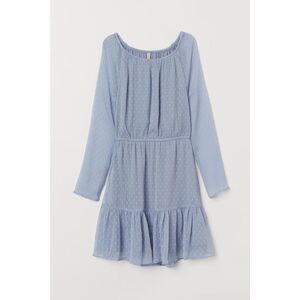 H&M Divided Pigeon Blue Flounced Dress - Size 6